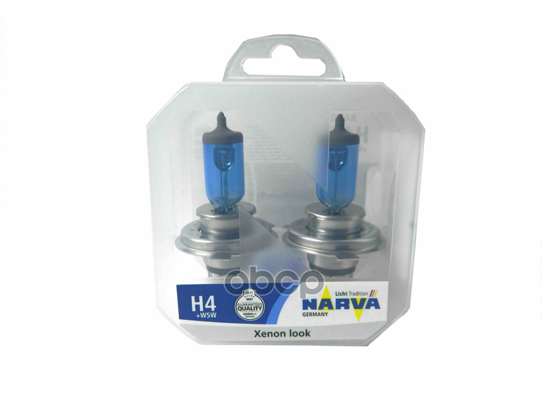 Лампа H4 12v-100/90w (P43t) (Белый Свет) Rpw-W5w 12v-5w (W2,1x9,5d) Rpw  2 Шт Narva 98015