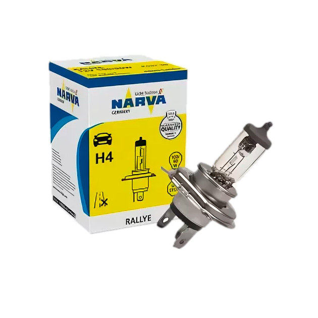 фото Лампа h4 rally 12v 100/90w p43t-38 nva (упаковка carton box 1 шт) narva 489013000