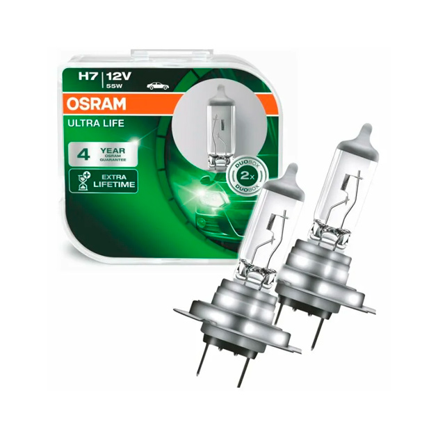 фото Лампа h7 12v- 55w (px26d) ultra life (коробка 2шт.) osram 64210ult-hcb