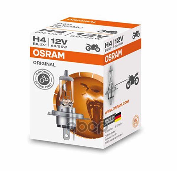 фото Лампа osram h4 12v 55w moto original px26d, 1 шт. 64193mc