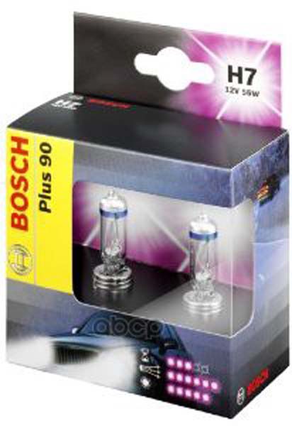 фото Лампа h7 55w px26d plus 90 (компл.blister 2шт.) bosch 1 987 301 075