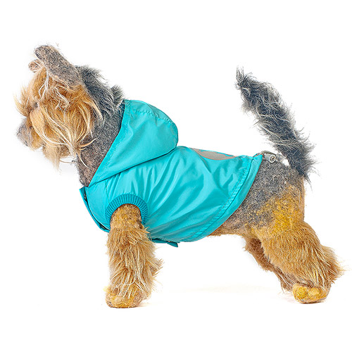 фото Куртка для собак happy puppy саммер скай, унисекс, голубой, длина спины 28 см