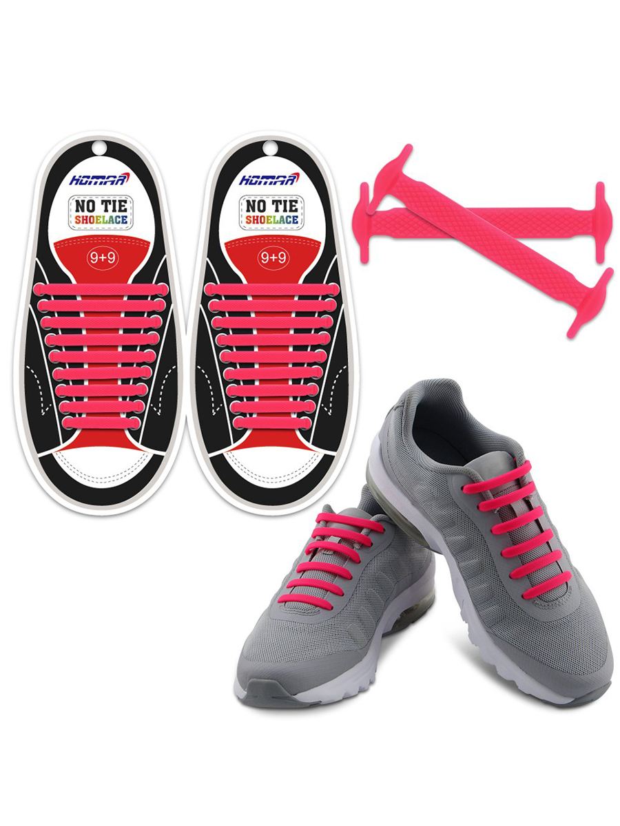 фото Шнурки для обуви lumo силиконовые lm-sls-09 розовые