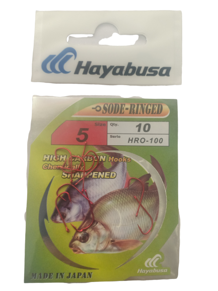 

Рыболовные крючки Hayabusa Sode-Ringed №5, 10 шт., Sode-Ringed