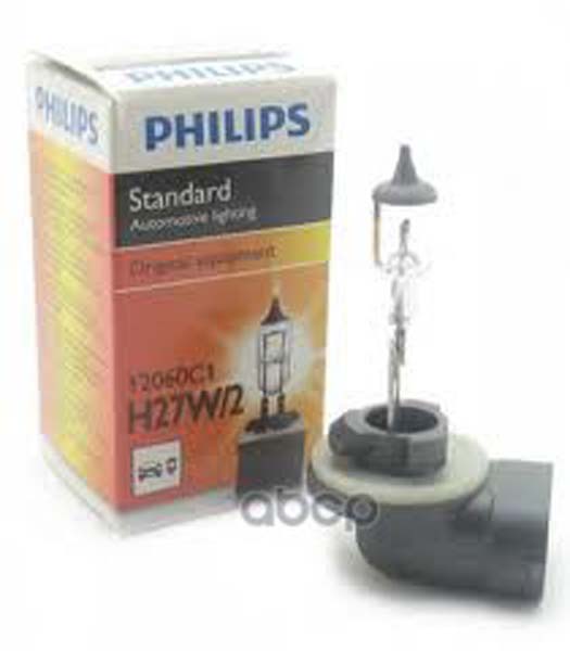 фото Лампа philips h27w/2 12v 27w pgj13 philips 12060