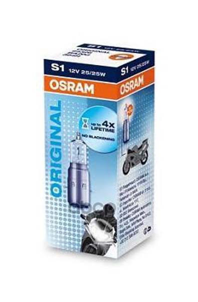 фото Лампа s1 12v 25/25w moto original ba20d, карт.1 шт. osram 64326