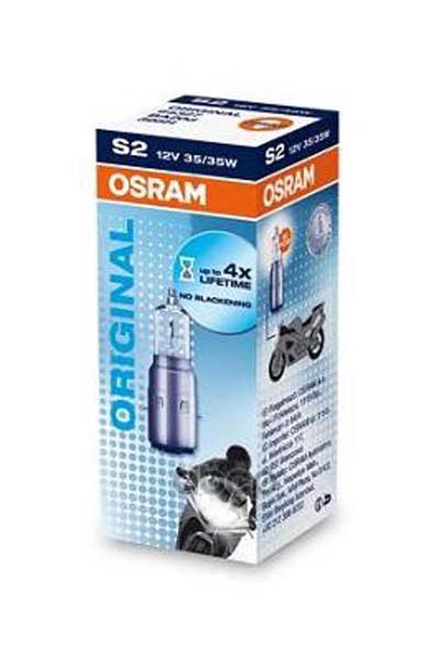 фото Лампа s2 12v 35/35w moto original ba20d, карт.1 шт. osram 64327