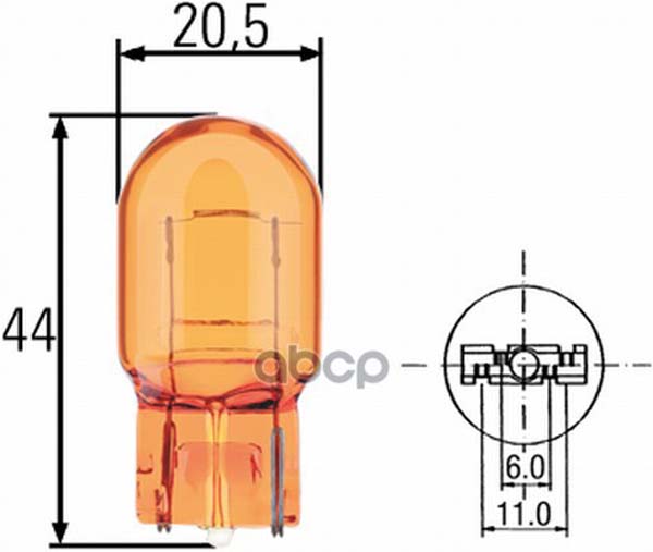 фото Лампа wy21w, желтая 12 v hella 8gp009021-002 hella pagid/behr