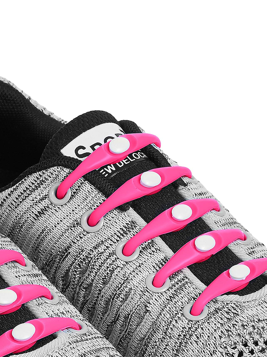 Шнурки для обуви Lumo силиконовые LM-SL-10 розовые 60 см