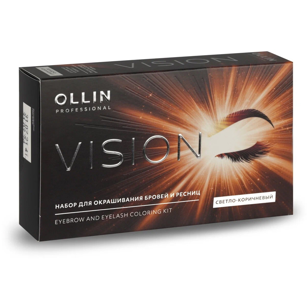 Набор для окрашивания бровей и ресниц OLLIN PROFESSIONAL Vision cветло-коричневый 2х20 мл