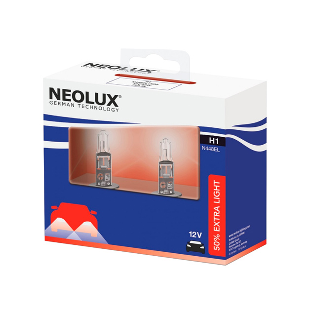 фото Лампа н1 12v (55w) extra light 50 двойной картонный бокс neolux n448el-2scb