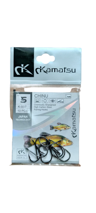 

Рыболовные крючки Kamatsu Chinu №5, 10 шт., Chinu