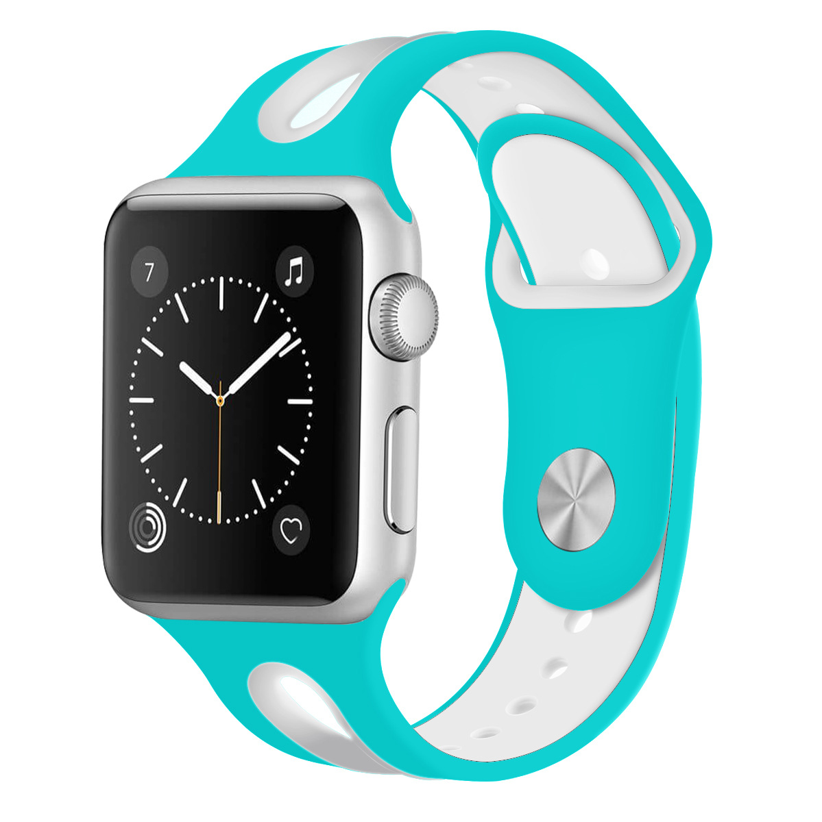 фото Ремешок для смарт-часов nuobi sport ver.2 для apple watch 38/40 mm turquoise/white