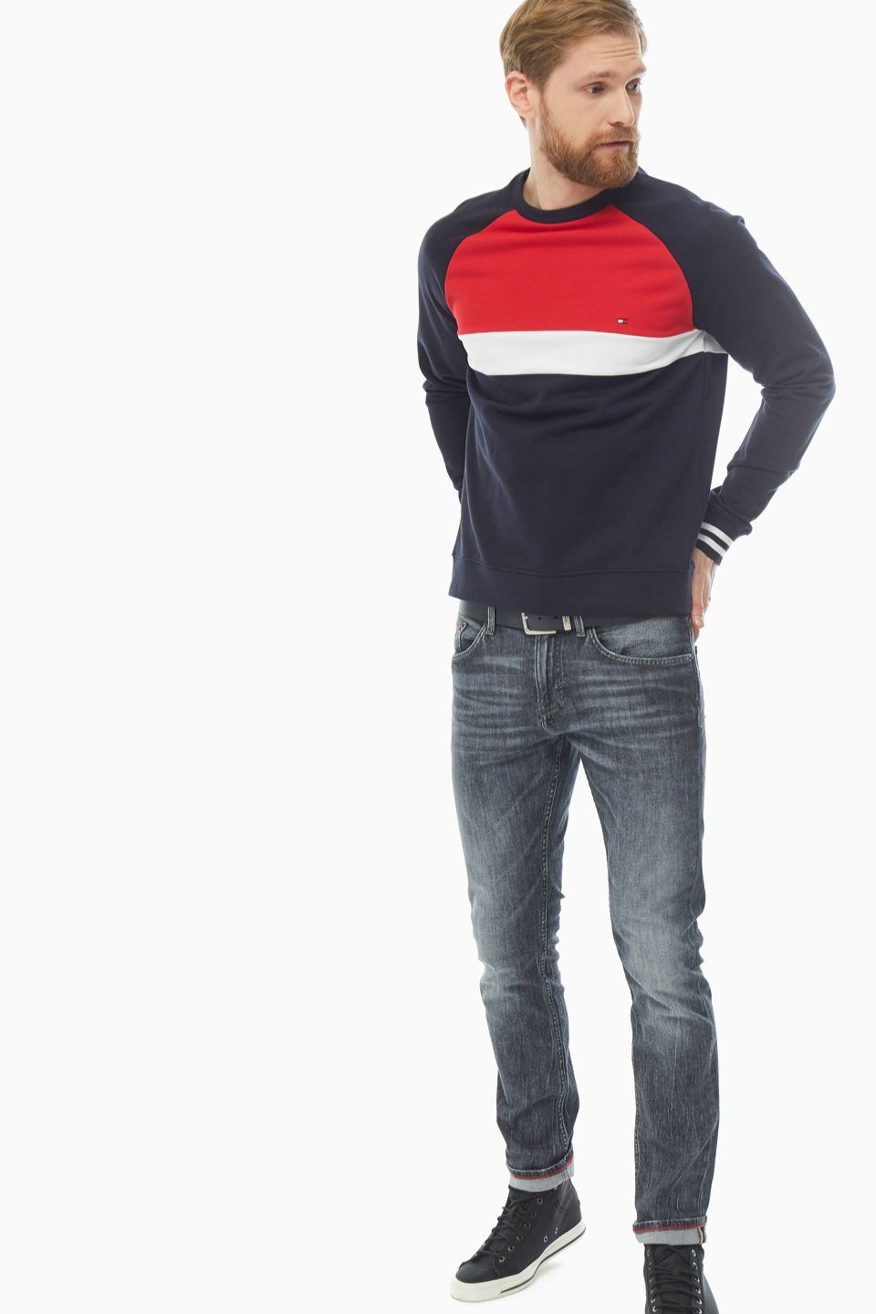 

Свитшот мужской Tommy Hilfiger MW0MW12989 0A4 синий 2XL, MW0MW12989 0A4