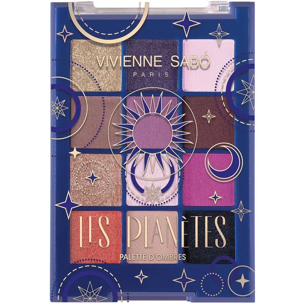 Палетка теней Vivienne Sabo Les planetes, 12 оттенков палетка из 4 оттенков теней для век eye shadow quattro 6 081 01 01 нюдовые 4 г