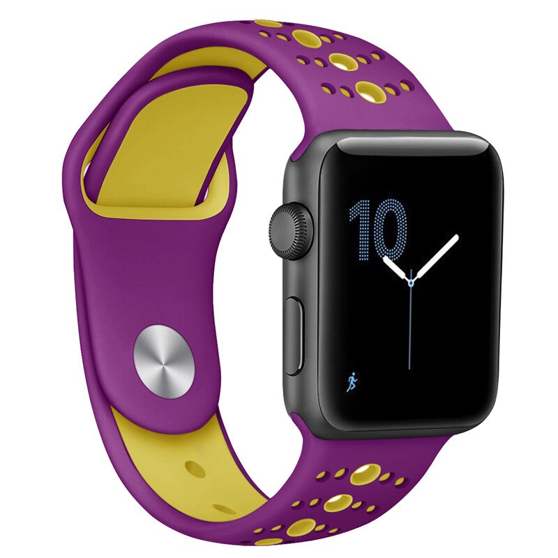 

Сменный ремешок Nuobi Sport ver.3 для Apple Watch 42/44mm Violet/Yellow