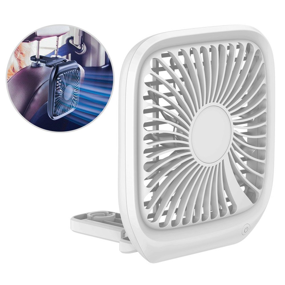 

Автомобильный вентилятор Baseus Foldable Vehicle-mounted Backseat Fan White