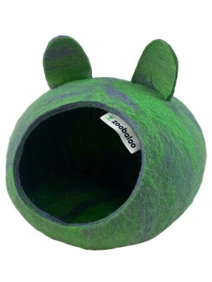 

Домик для грызунов Zoobaloo Woolpethouse с ушками, мультиколор зеленый, XS, 25х25х15 см, Woolpethouse