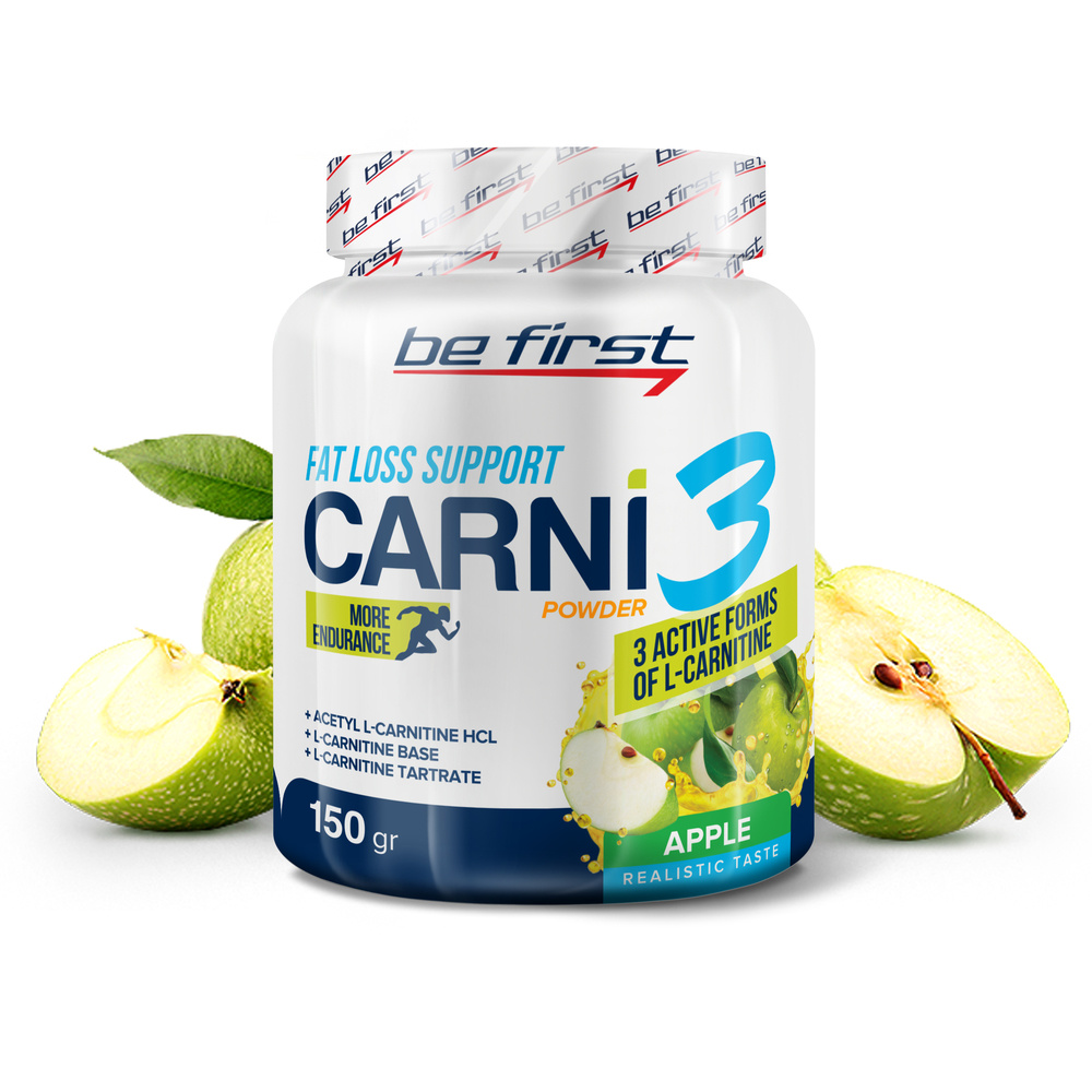 

Карнитин Be First Carni 3 Powder Яблоко 150г, Carni-3