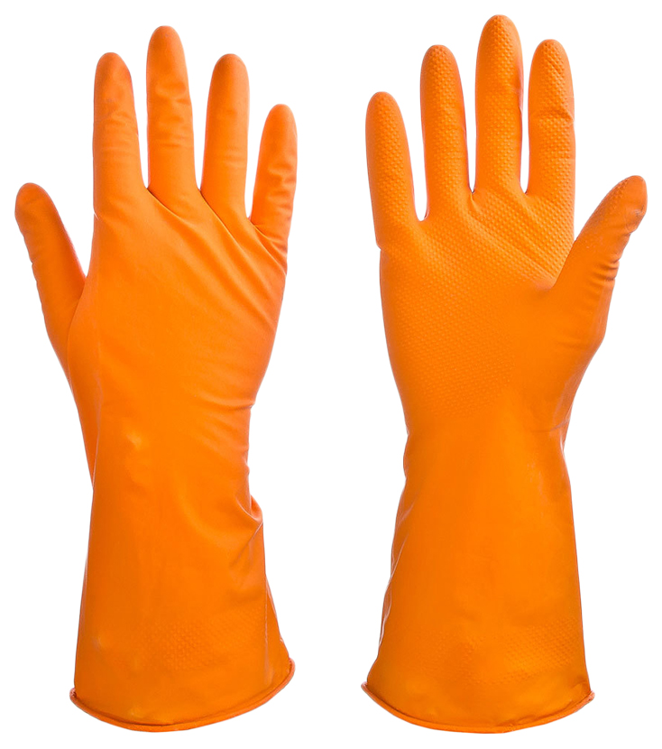 фото Перчатки grifon для уборки оранжевые р. xl 1 пара