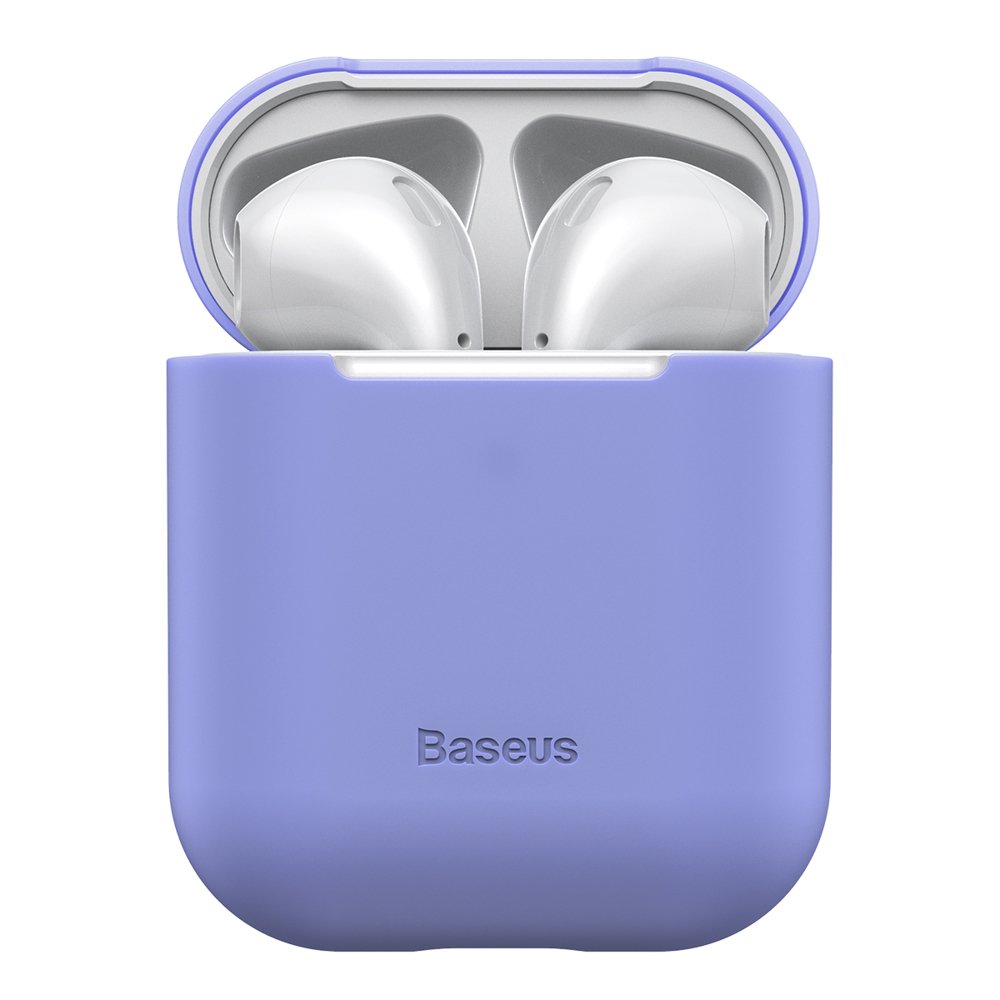 фото Чехол baseus ultrathin series silica для airpods 1/2 gel protector purple