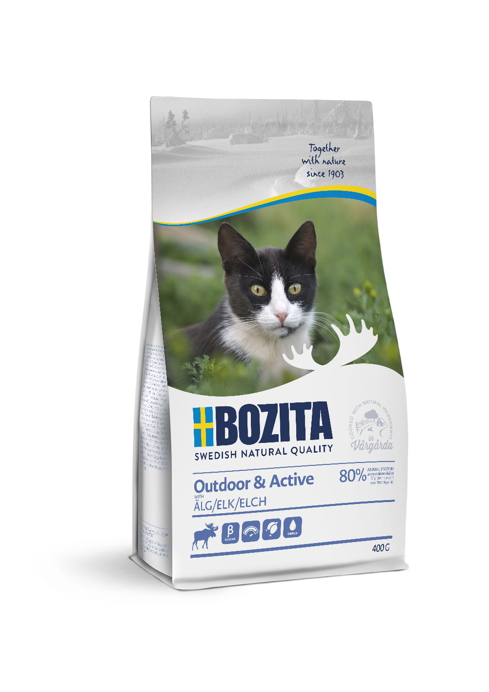 Сухой корм для кошек BOZITA Outdoor & Active, для активных, мясо лося, 2кг