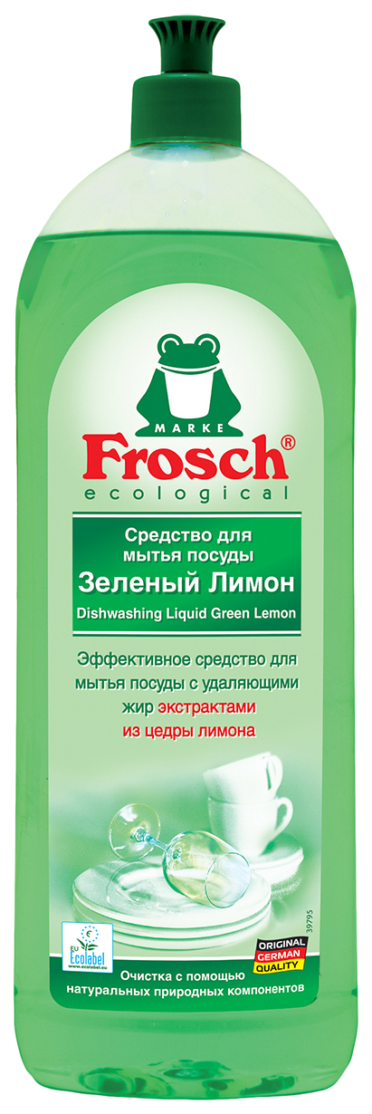 Средство Frosch для мытья посуды зеленый лимон 1000 мл