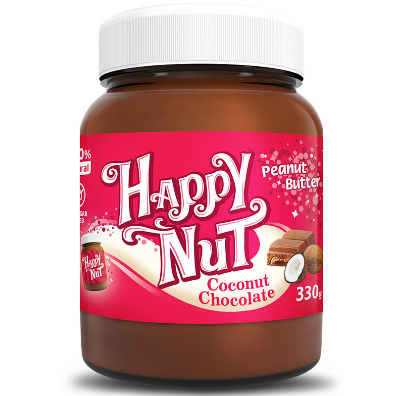 

Арахисовая паста шоколадная HAPPY NUT с кокосом 330 г