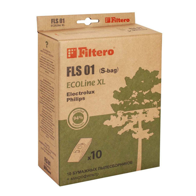 фото Пылесборник для пылесоса filtero fls 01 (s-bag) ecoline xl 10 шт