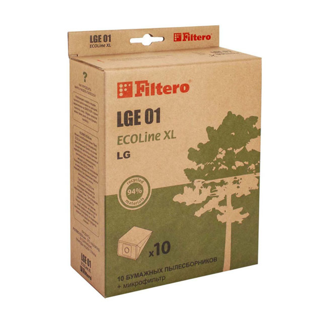 фото Пылесборник для пылесоса filtero lge 01 ecoline xl 10 шт