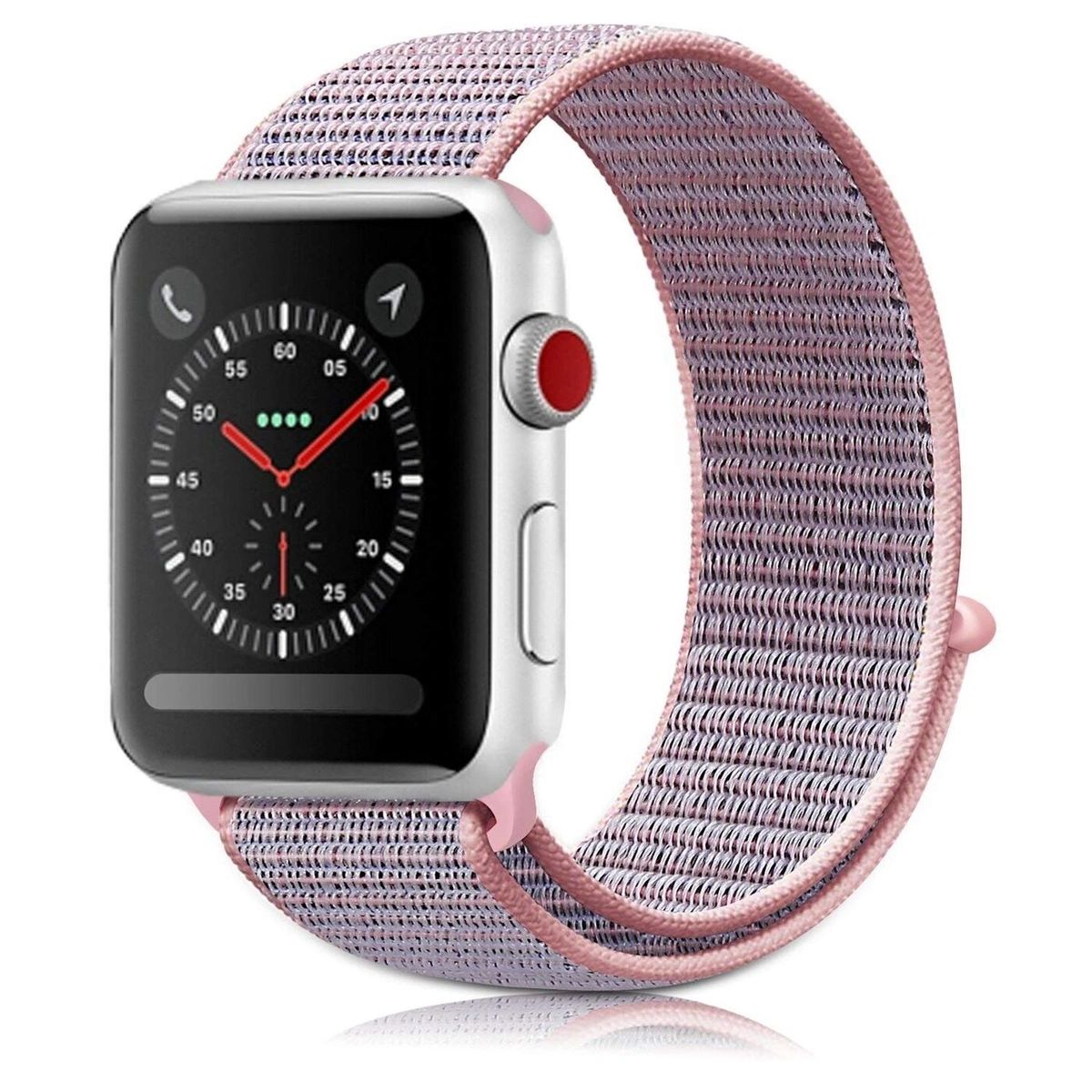 

Сменный ремешок Nuobi Nylon для Apple Watch 42/44mm Rose/Grey