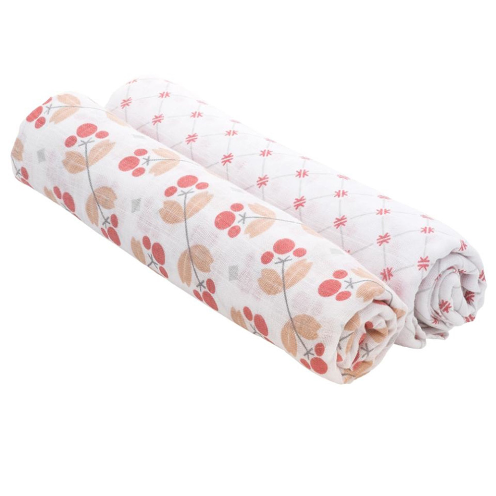 

Муслиновые пеленки 2 шт. Bebe au Lait Dewberry/Lattice
