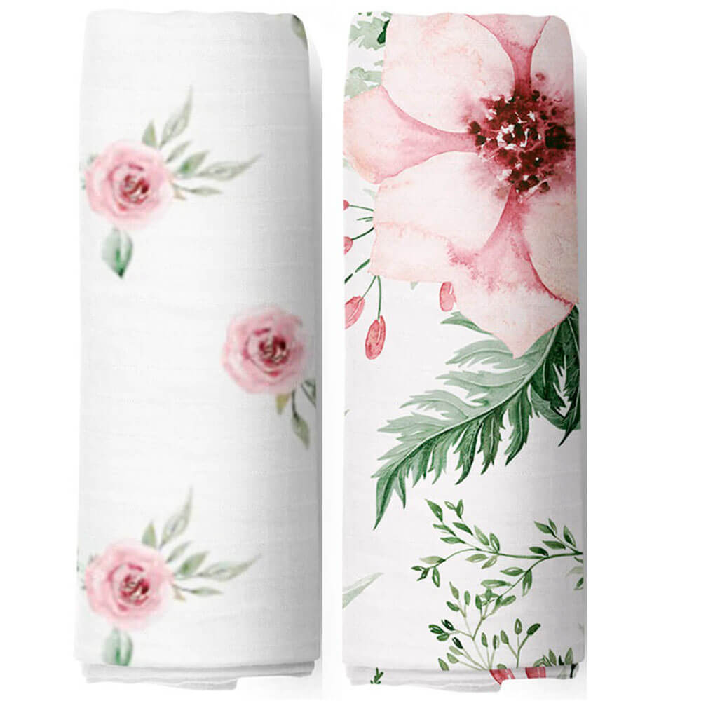

Муслиновые пеленки 2 шт. Adam Stork Watercolor Flowers