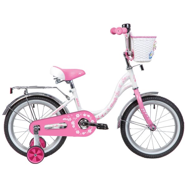 фото Велосипед novatrack butterfly 14" бело-розовый