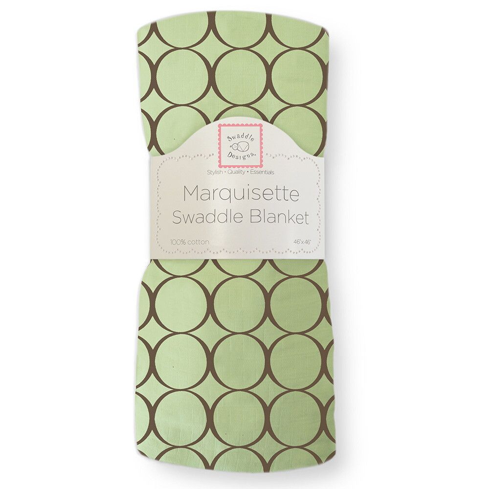

Детская пеленка тонкая SwaddleDesigns Маркизет Lime w/BR Mod C