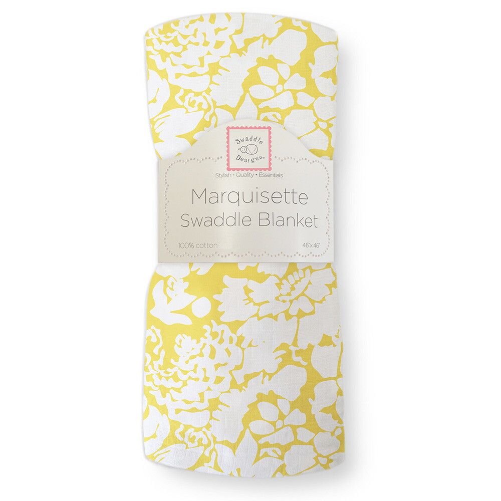 

Пеленка детская тонкая SwaddleDesigns Маркизет Yellow Lush