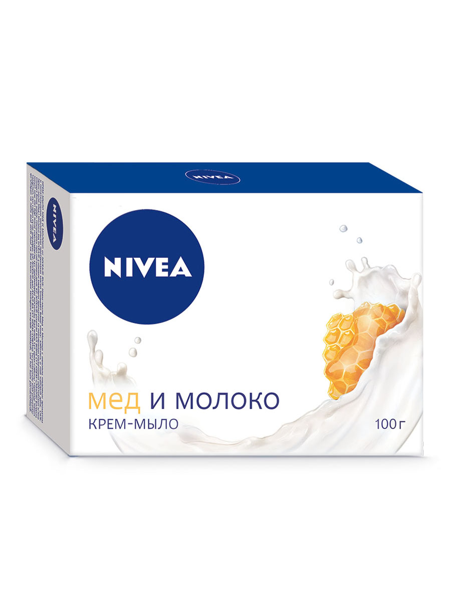 фото Косметическое мыло nivea мед и молоко 100 г