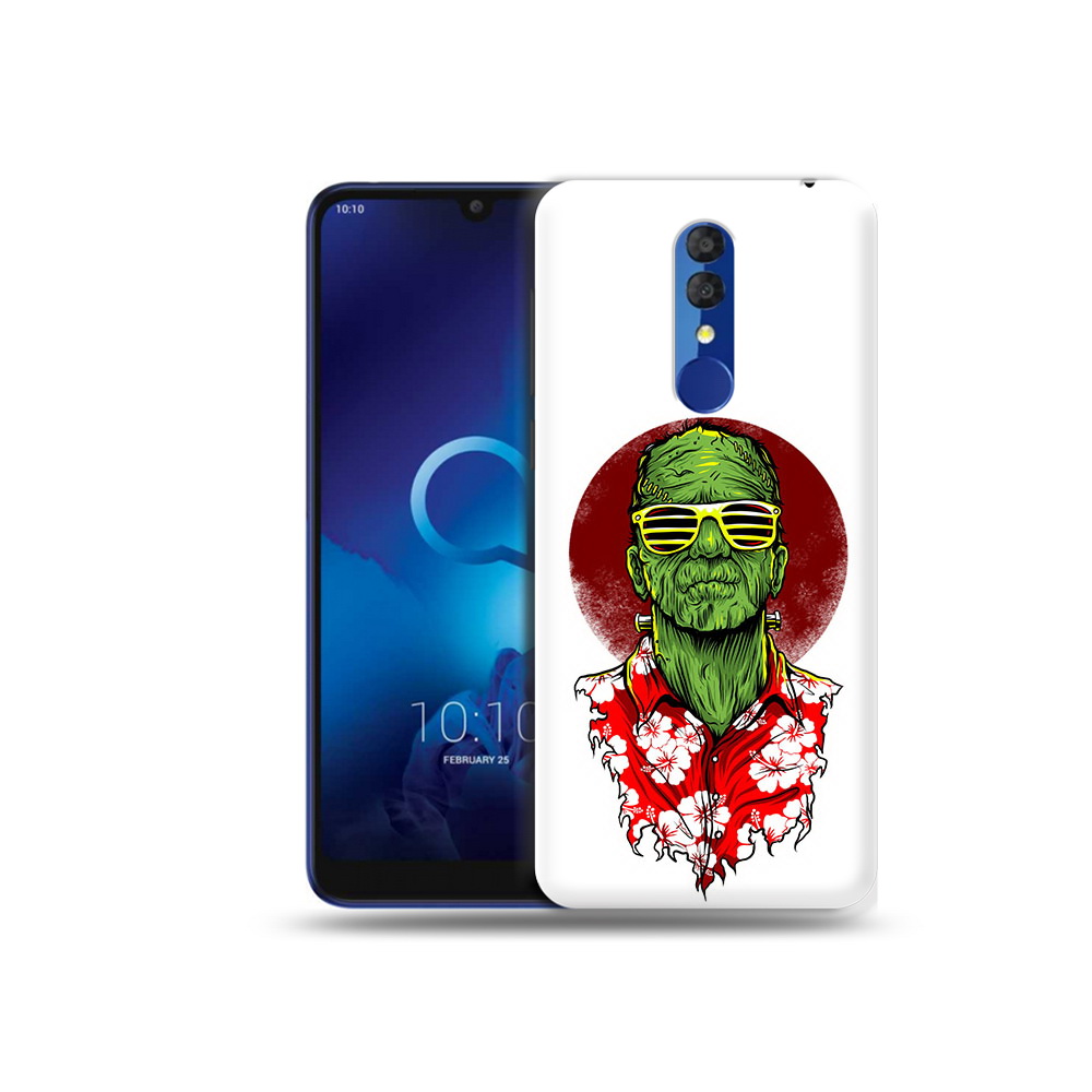 

Чехол MyPads Tocco для Alcatel 3L 5039D (2019) крутой зеленый мужчина в очках, Прозрачный, Tocco