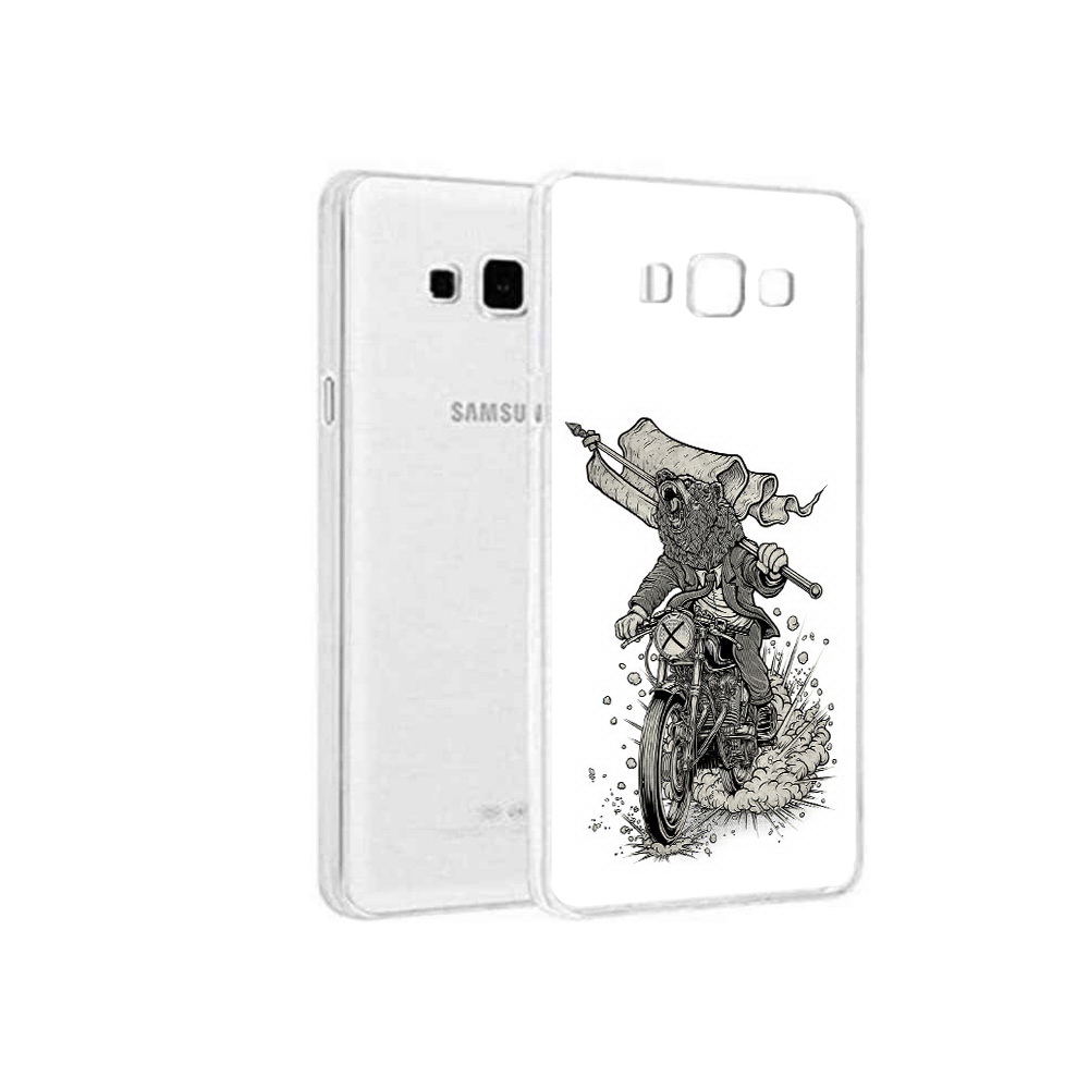 Чехол MyPads Tocco для Samsung Galaxy A5 (2015) медведь на мотоцикле