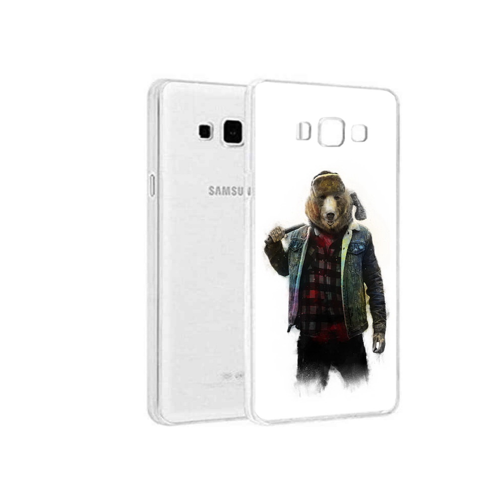 

Чехол MyPads Tocco для Samsung Galaxy A5 (2015) медведь с топором, Прозрачный, Tocco