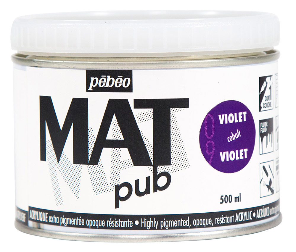 

Pebeo экстра матовая Mat pub №1 500 мл цвет фиолетовый кобальт, экстра матовая, Mat pub №1 500 мл, цвет фиолетовый кобальт