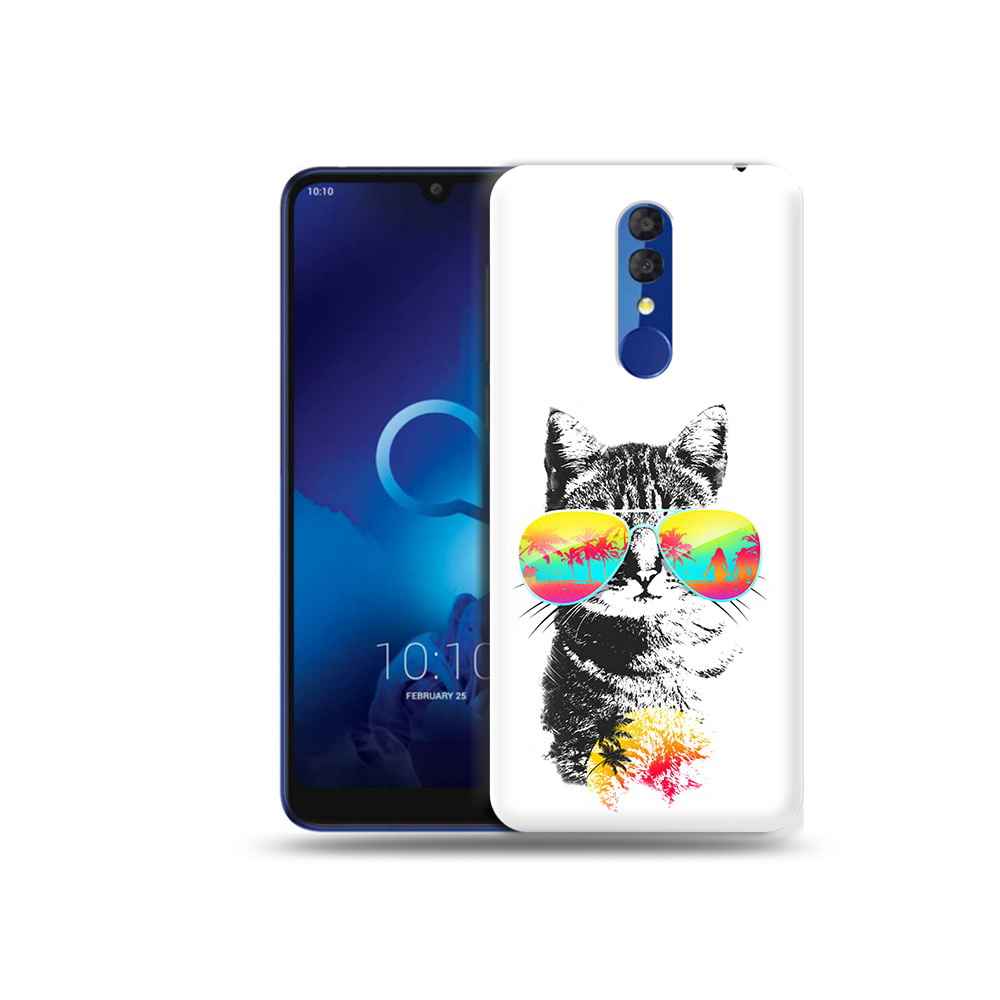 

Чехол MyPads Tocco для Alcatel 3L 5039D (2019) крутой кот (PT227139.667.425), Прозрачный, Tocco