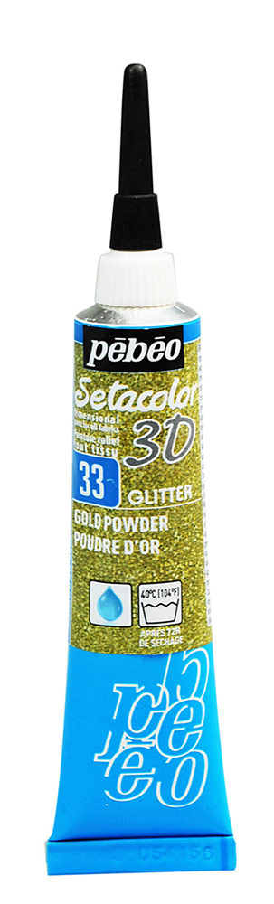 Pebeo с микро-глиттером Setacolor 3D 20 мл под золото