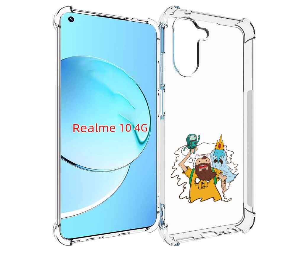 

Чехол MyPads время приключений старый Финн для Realme 10, Прозрачный, Tocco