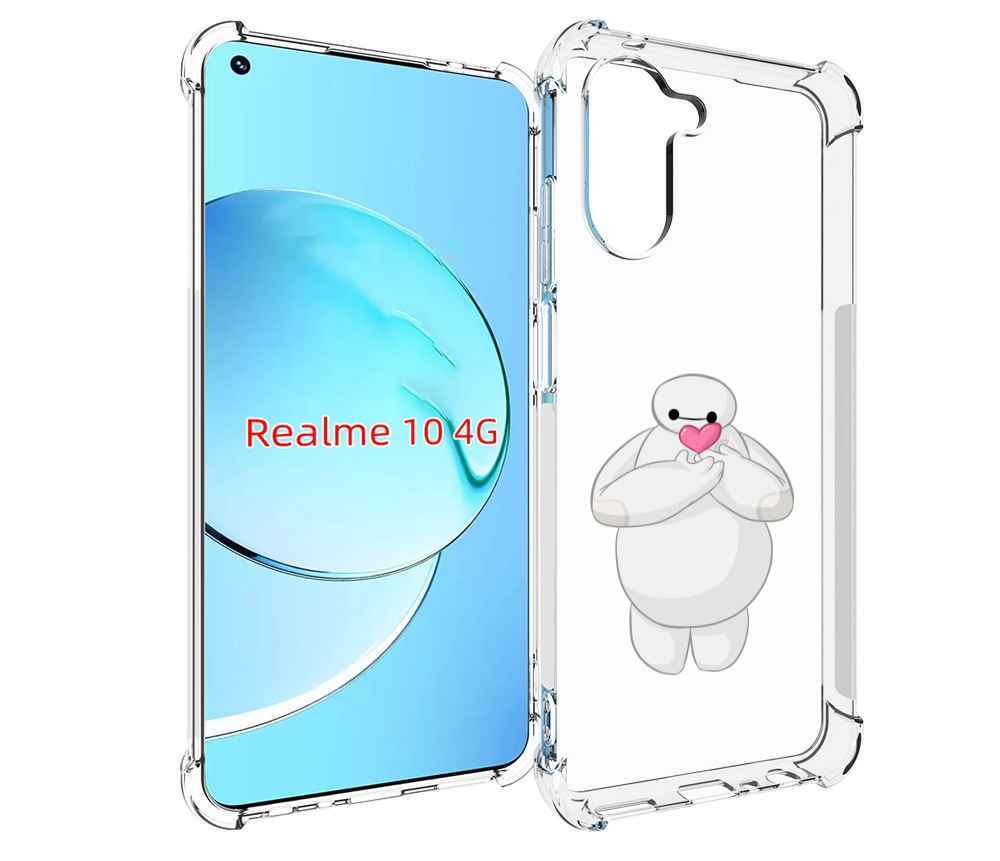 

Чехол MyPads снеговик-с-сердечком для Realme 10, Прозрачный, Tocco