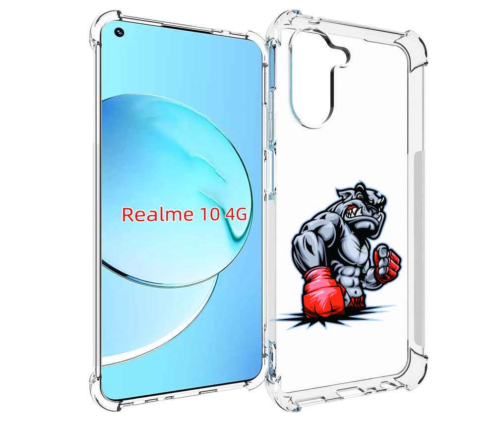 

Чехол MyPads собака-боксер для Realme 10, Прозрачный, Tocco