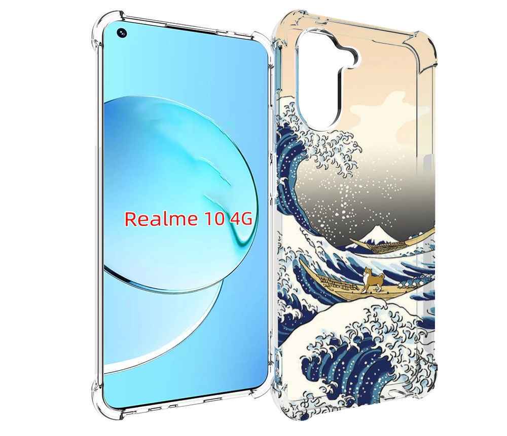 

Чехол MyPads собаки-на-плоту для Realme 10, Прозрачный, Tocco