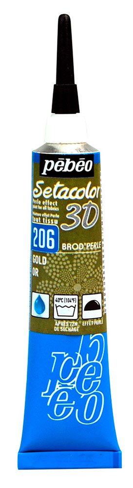 Pebeo по ткани для создания жемчужин Setacolor 3D 20 мл под золото