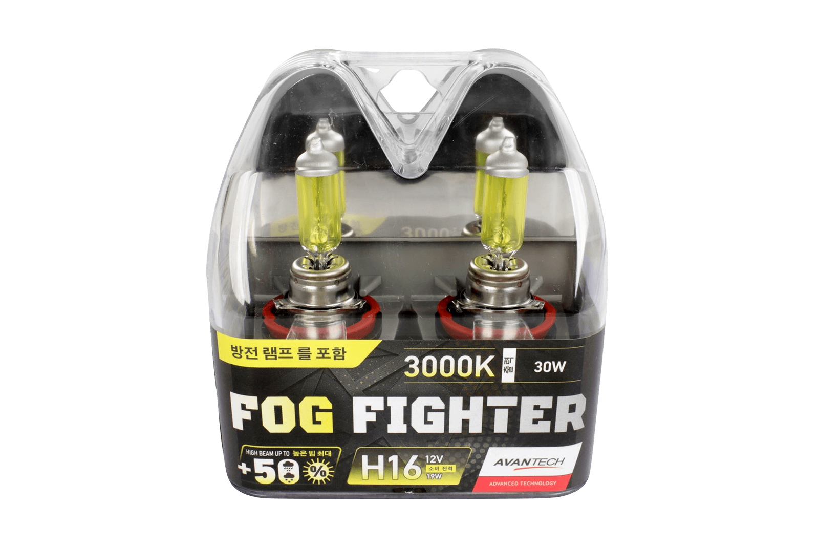 фото Лампа h16 12v 19w (30w) 3000k fog fighter, комплект 2 шт. avantech ab3016