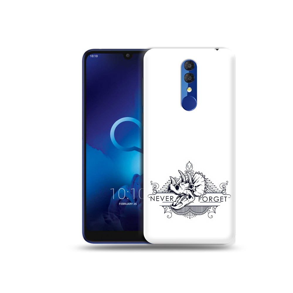 

Чехол MyPads Tocco для Alcatel 3L 5039D (2019) логотип носорога никогда не забуду, Прозрачный, Tocco